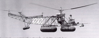 An intermediate version of the VS-300, with three counter-torque rotors at the rear